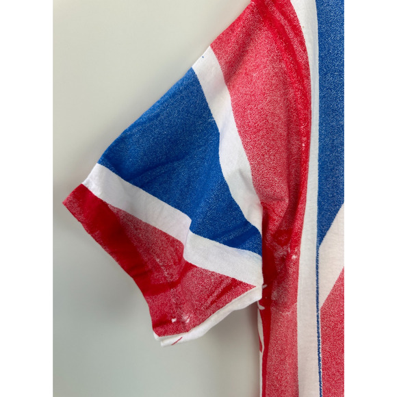 Vtg Beatles British American Flag Apple Corps Single Stitch XL T Shirt *Flawed* - Picture 4 of 16
